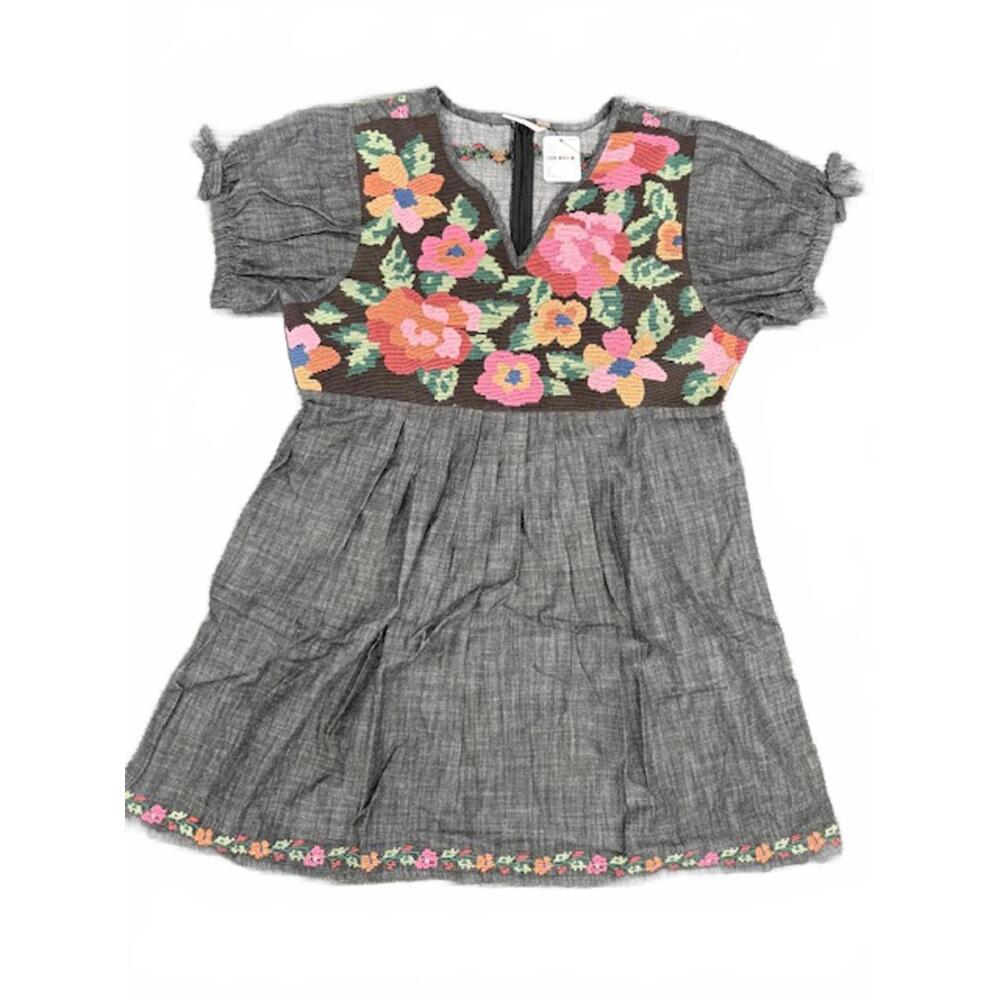 NWT New Free People Embroidered Oaxaca Mini Dress Large